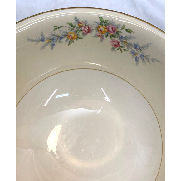 2 HOMER LAUGHLIN FERNDALE EGGSHELL NAUTILUS 8-5/8" ROUND VEGETABLE SERVING BOWLS - Picture 3 of 6